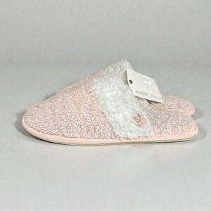 🌻NEW w/tag Barefoot Dreams Pink White Heathered CozyChic Malibu Slippers Size S